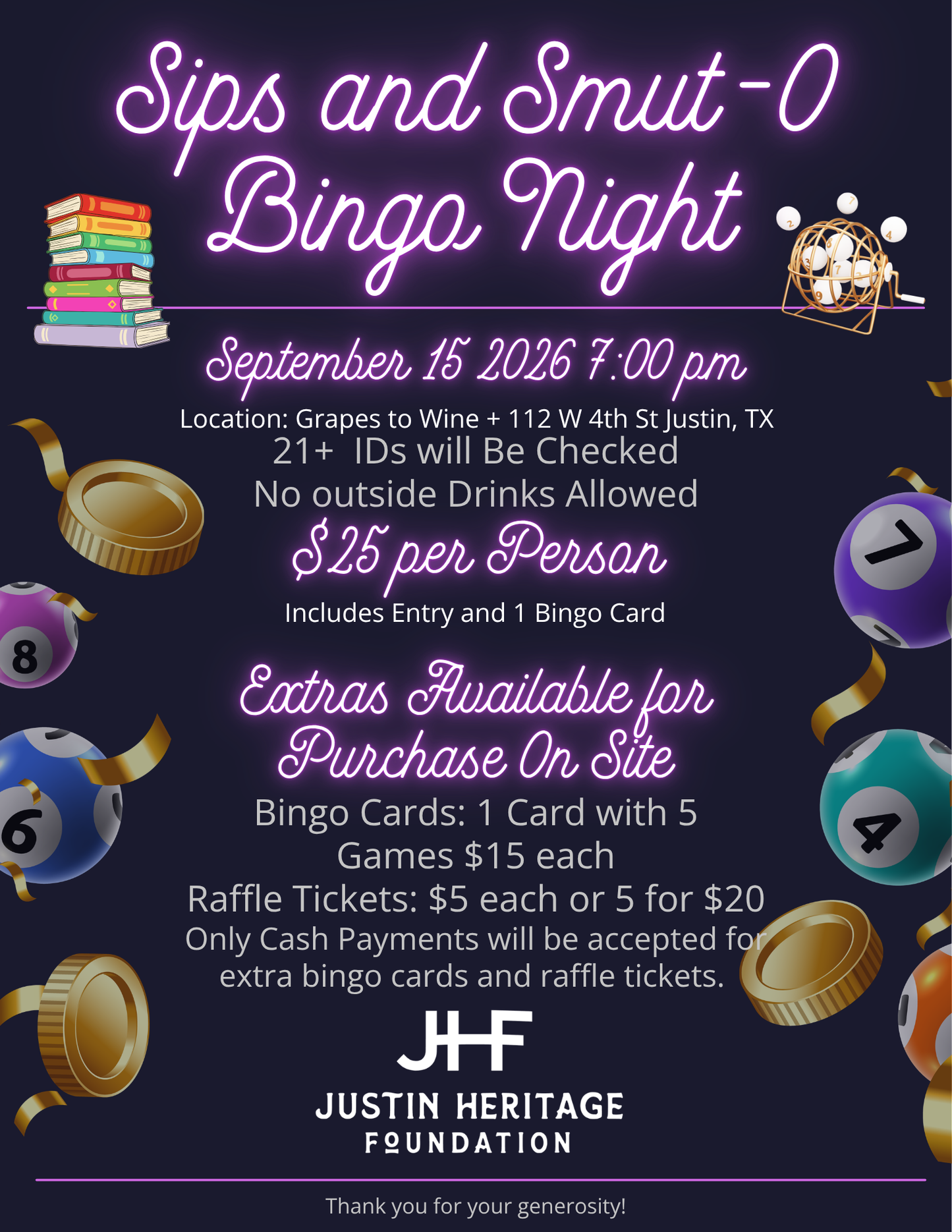 π·π Sips & Smut-O Bingo Night 21+ Only