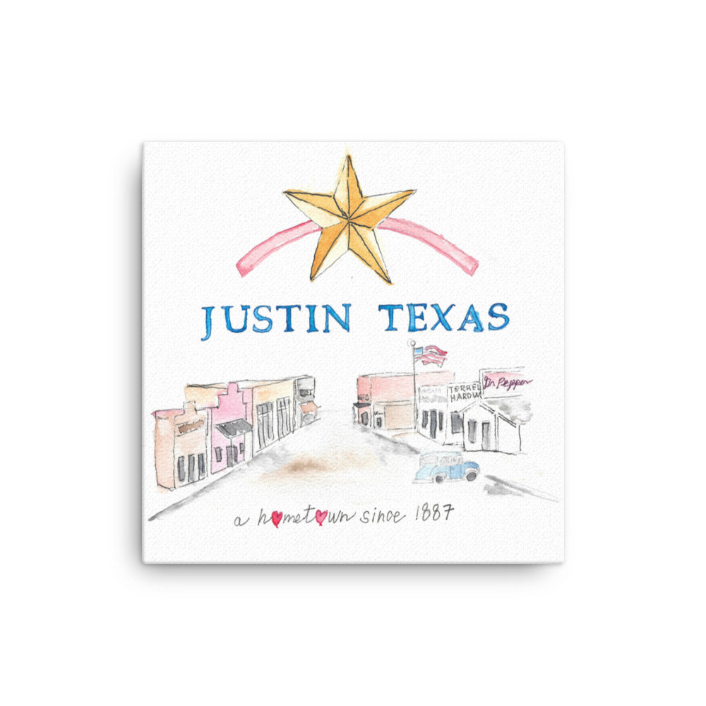 Justin, TX Canvas Print