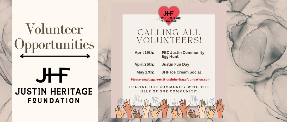 Volunteer Opportunities for April and May